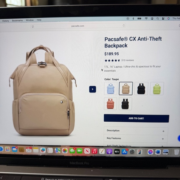 Pacsafe Anti Theft backpack